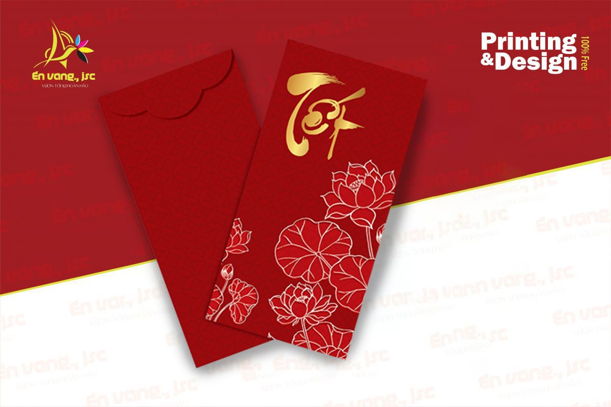 , In bao lì xì giá rẻ 2021 Tại Đông Anh, Mê Linh, Sóc Sơn, Nam Từ Liêm, Xuân La, Tây Hồ, Hoàng Hoa Thám,  Hà Nội, miễn phí thiết kế, Xưởng in én vàng | Tư vấn thiết kế in offset miễn phí