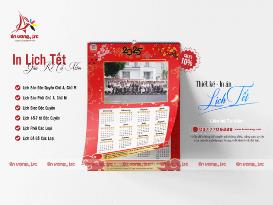 in lịch treo tường theo yêu cầu