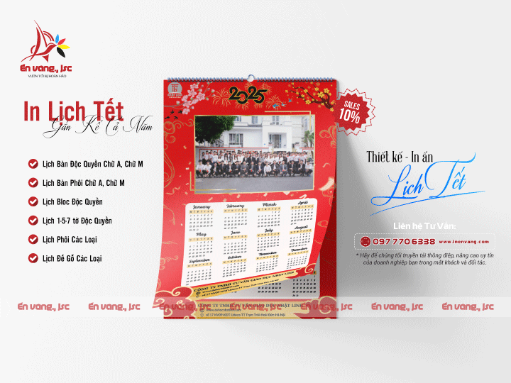in lịch treo tường theo yêu cầu