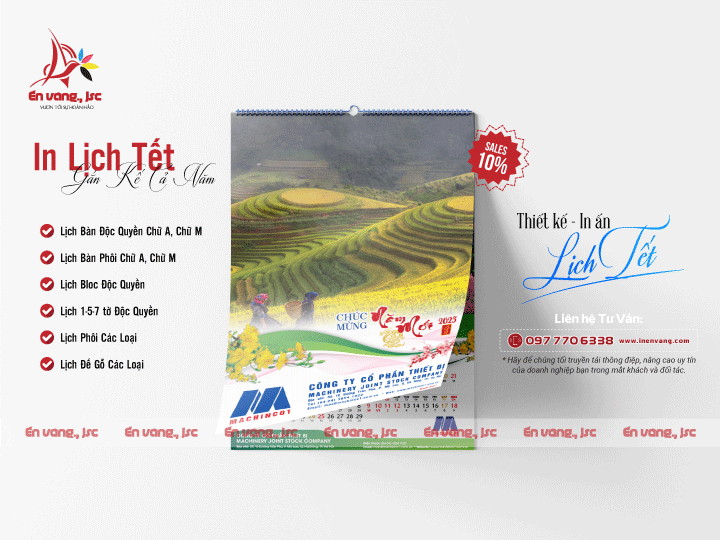 in lịch để bàn theo yêu cầu