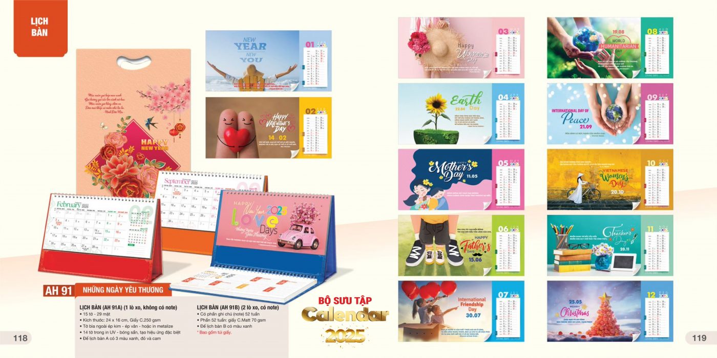 in lịch để bàn số lượng ít